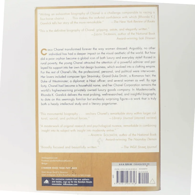 Mademoiselle Coco Chanel af Rhonda K. Garelick (Bog)
