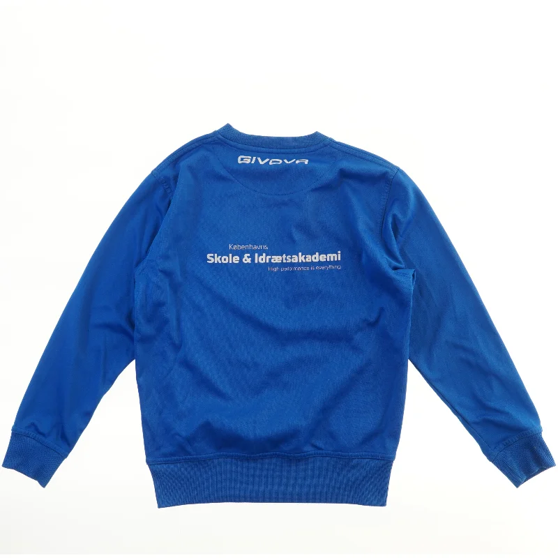 Blå sweatshirt med nummer og logo fra Givova (str.  47x50 cm)