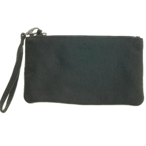 Sort læder clutch fra Adax (str. 25x14 cm)
