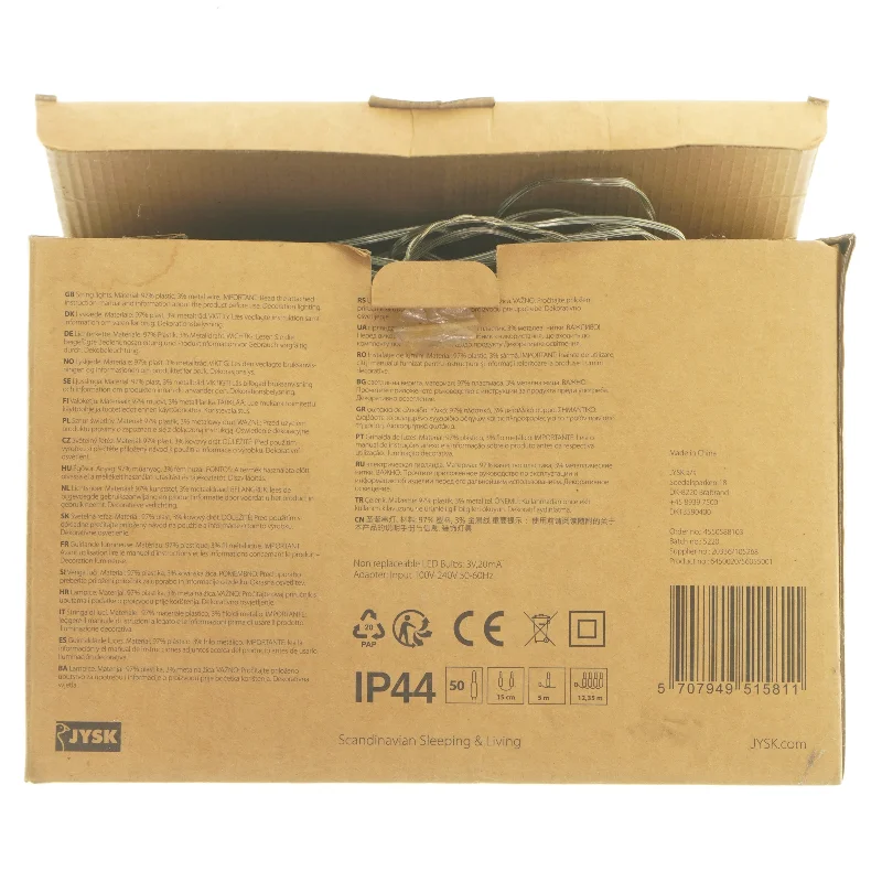 LED lyskæde med 50 lys fra Fink