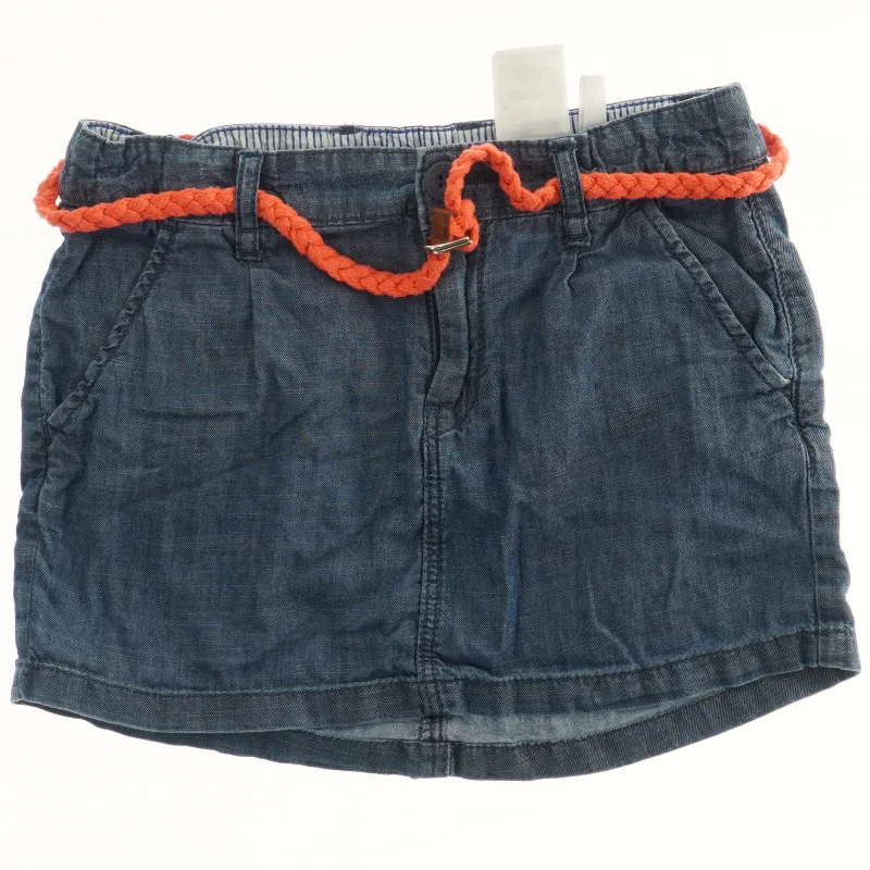 Jeans Nederdel med Flettet Bælte (str. 134)