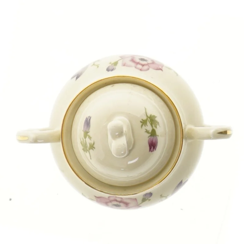 Porcelæn sukkerskål med låg (str. 13 cm)