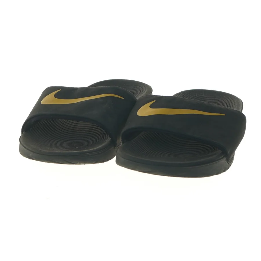 Nike Sorte badeslippers med logo (str. fod 22,5 cm)