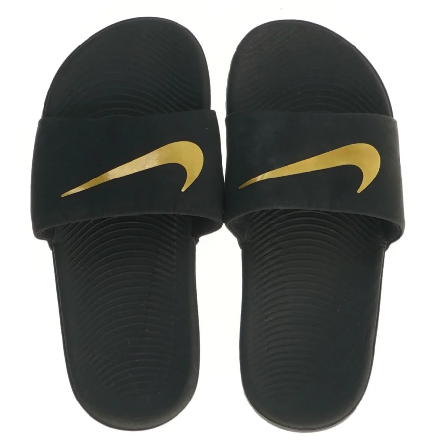 Nike Sorte badeslippers med logo (str. fod 22,5 cm)