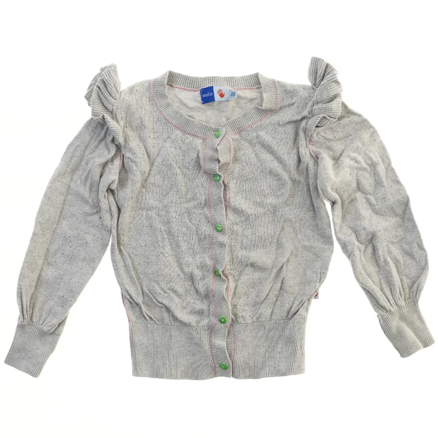 Molo Grå cardigan med detaljer (str. 110)