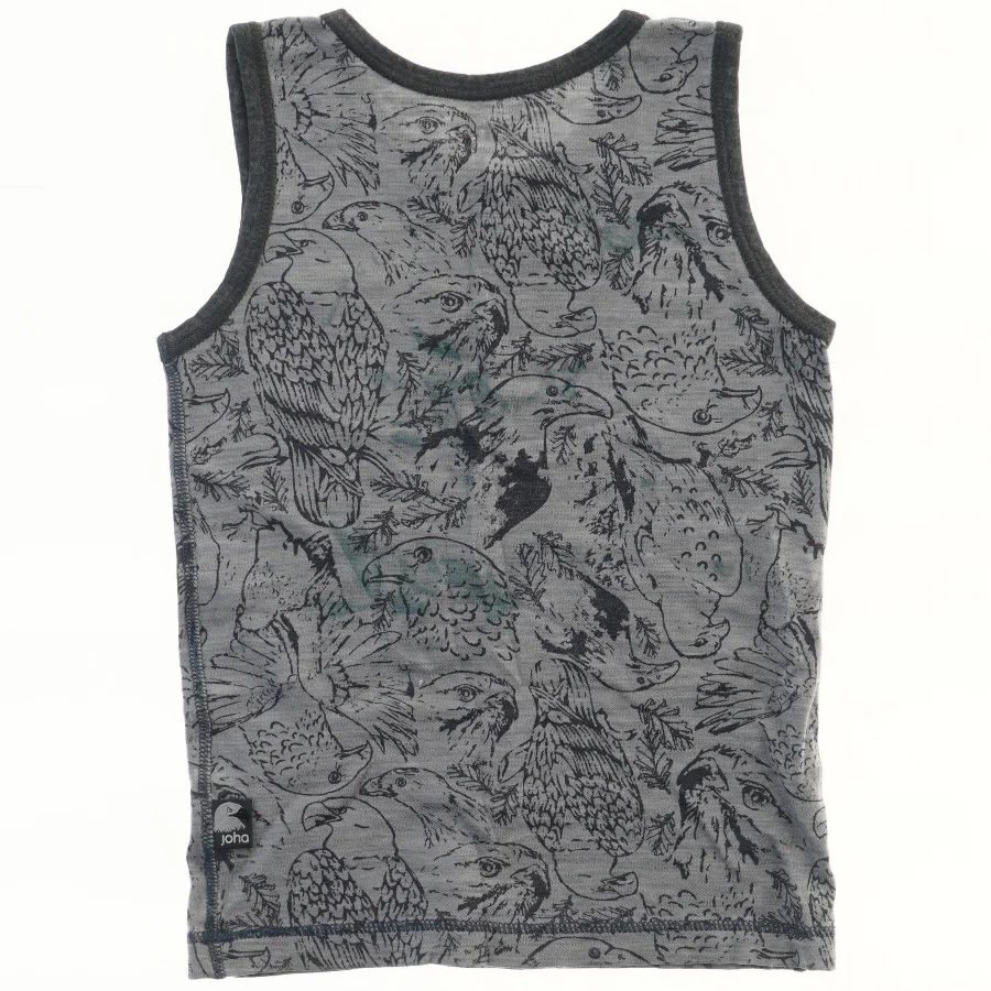 Uld/bomuld Joha undertrøje med fuglemotiv fra Joha (str. 140)
