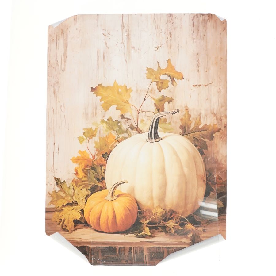 Efterårsdekoration med græskar (str. 2 stk 50x70 cm)