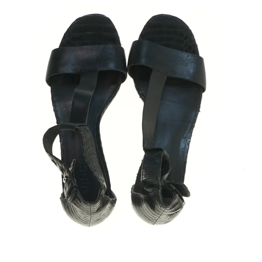 Sorte sandaler med slangeskindsdetaljer fra Vince (str. 38 )