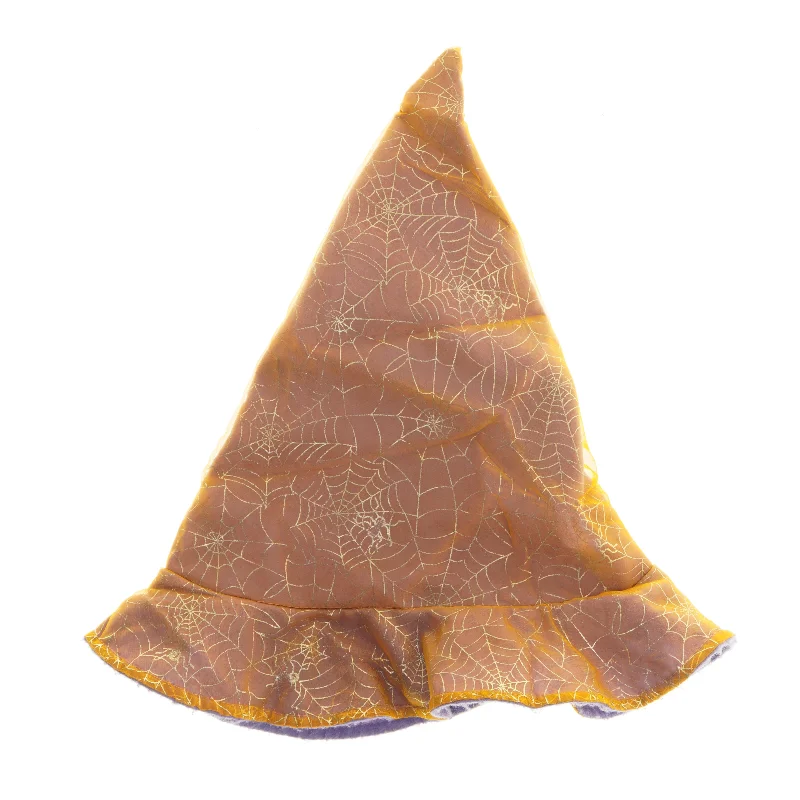 Heksehat med edderkopmønster (str. 43 cm)