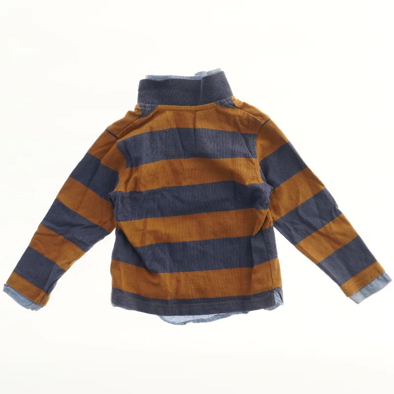 Cyrillus Langærmet polotrøje med striber (str. 92)