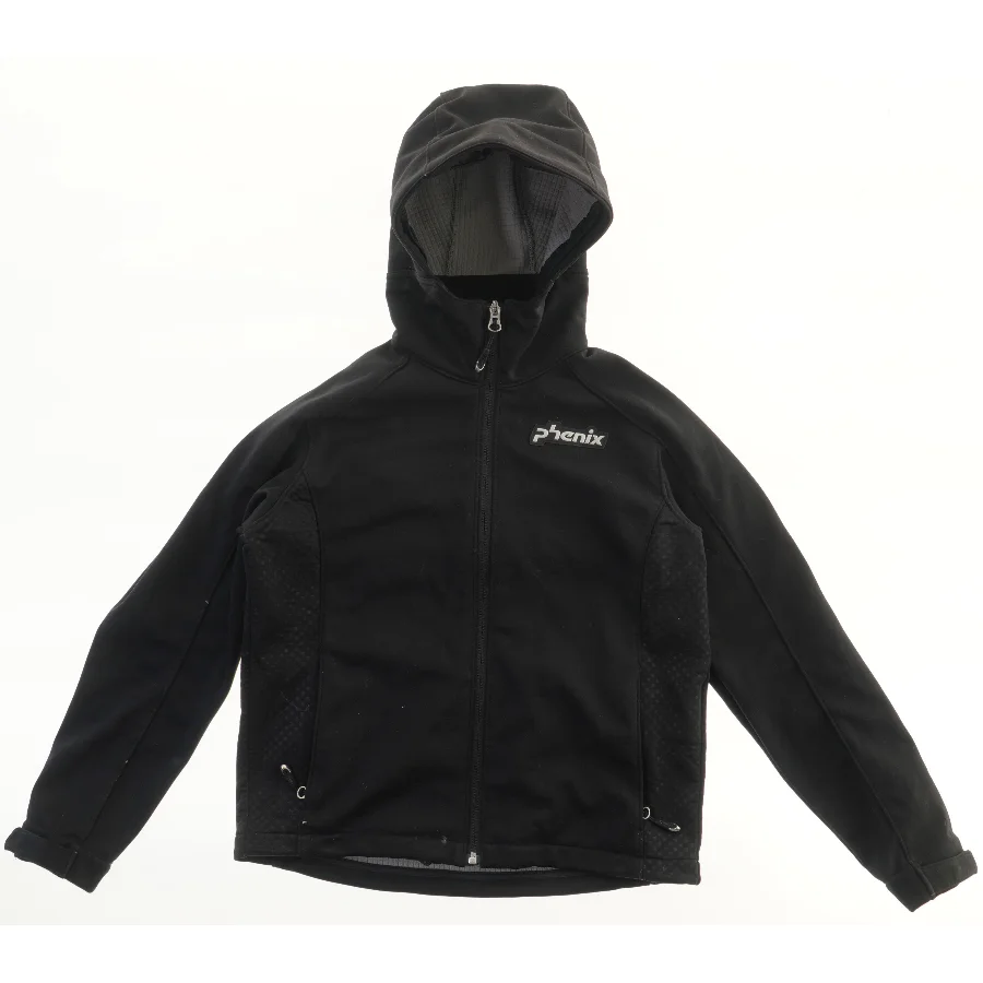 Sort ski jakke med hætte fra Phenix (str. 164)