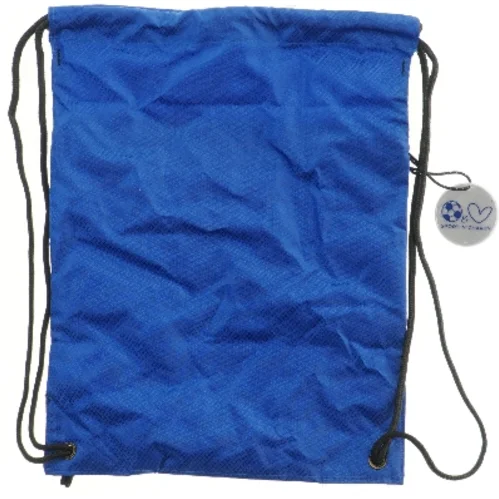 Blå gymnastiktaske med logo (str. 44x33,5 cm)