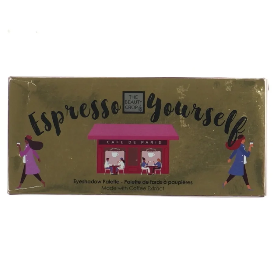 Øjenskygge palet med kaffeekstrakt fra The Beauty Crop (str. 19,5x8,5 cm)