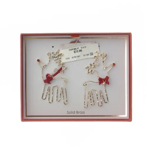 Julepynt/ørenringe fra Solid Brass (str. 7 cm)