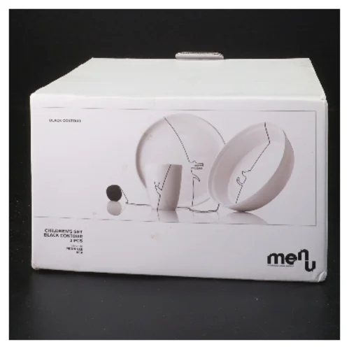 Børnesæt med 3 dele i porcelæn fra Menu (str. Ø 17,5 & 6,5 & 17,5 cm)