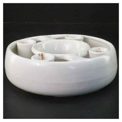 Rund lysestage med fire holdere (str. Ø 18 cm)