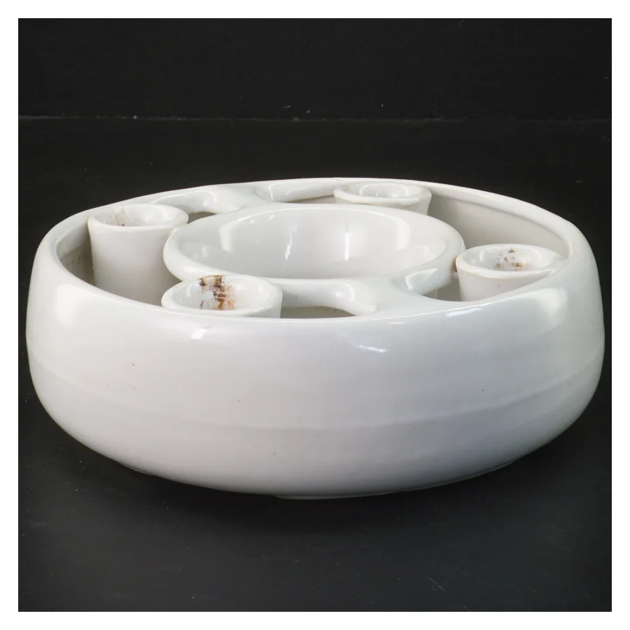 Rund lysestage med fire holdere (str. Ø 18 cm)