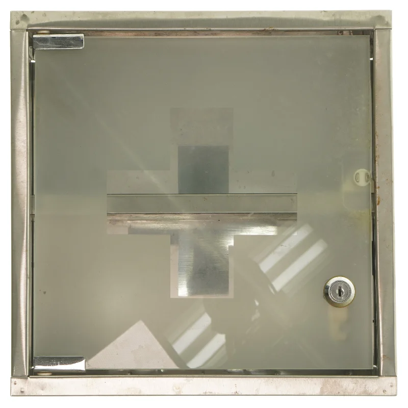 Retro Medicinskab med glaslåge (str. 30x30,5 cm)