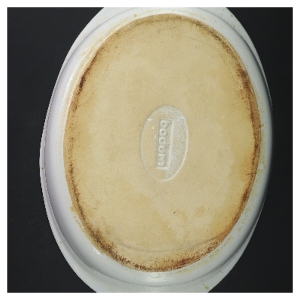 Oval hvid fad fra Bodum (str. 6x21x30 cm)