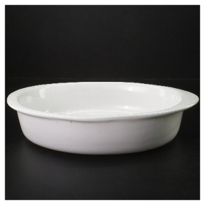 Oval hvid fad fra Bodum (str. 6x21x30 cm)