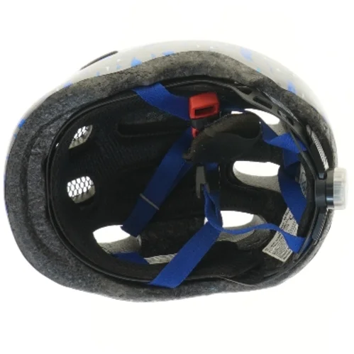 Børnehjelm med blå maskemønster fra Abus (str. størrelse 45-50, ø 18 cm)