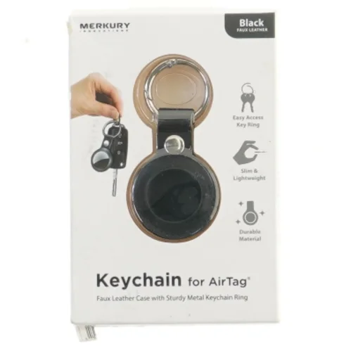 Nøglering til AirTag i kunstlæder fra Merkury