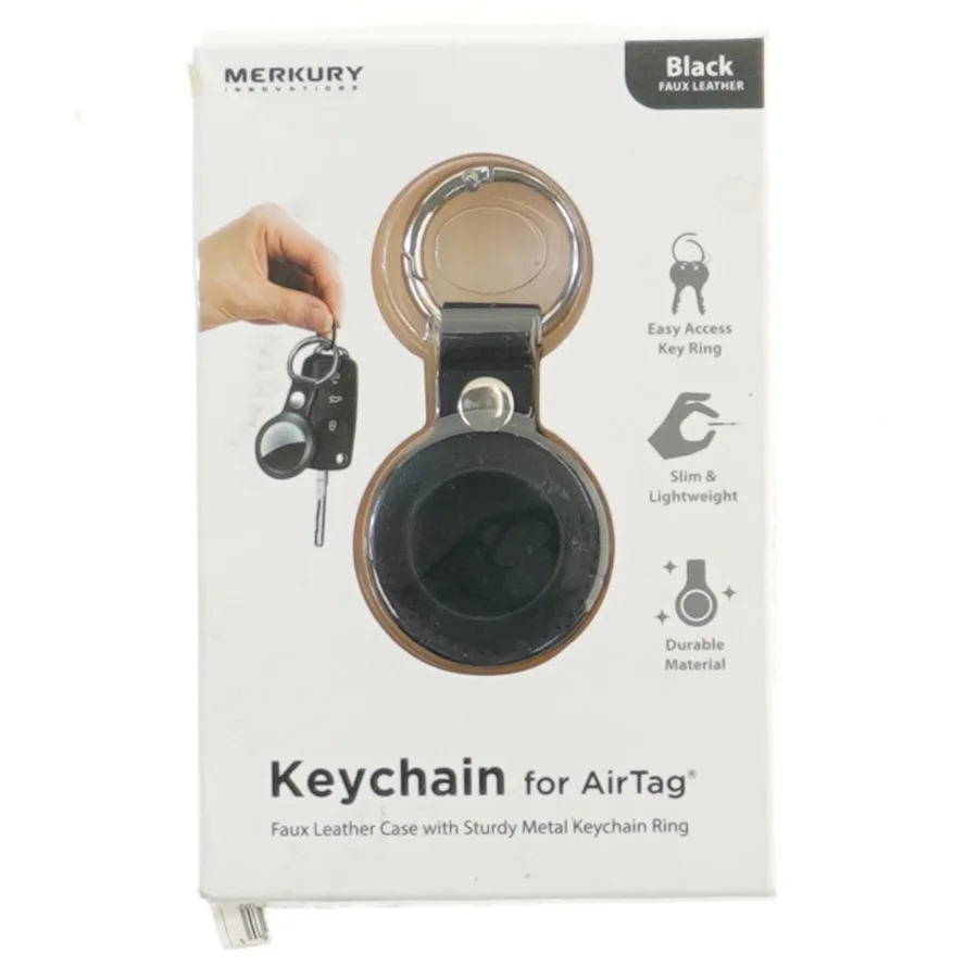 Nøglering til AirTag i kunstlæder fra Merkury