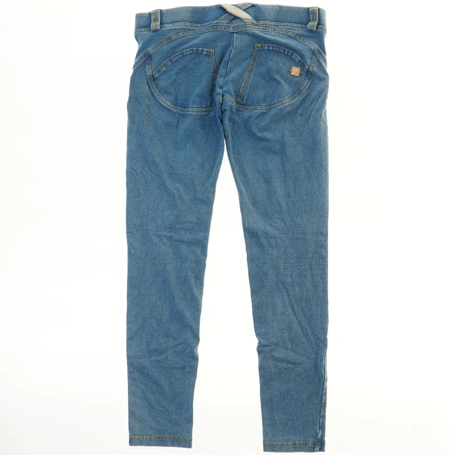 Blå Jeans med Baglommer (str. 128)