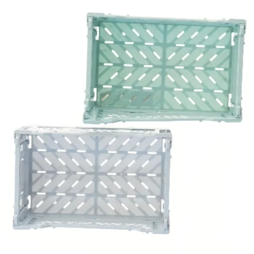 Plastkasser foldbare 2 stk fra Bahne (str. 2 stk 27x17x11 cm)