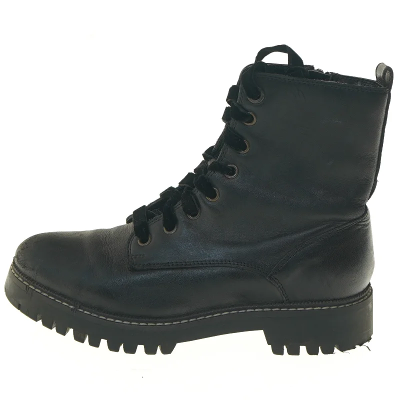 Sort læderstøvle str. 36 fra Next (str. 36 )