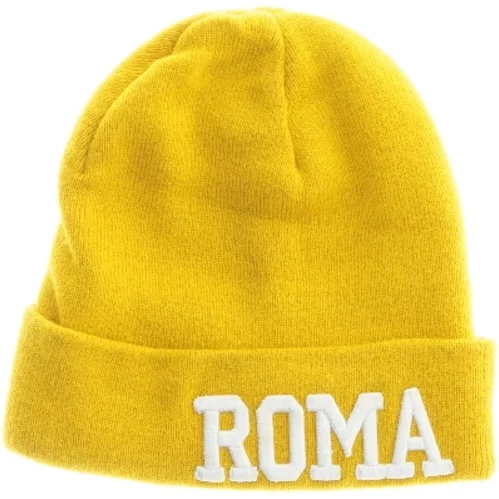 Gul hue med 'ROMA' tekst (str. 24x22 cm)