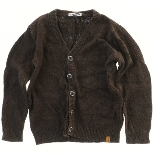 Pomp de Lux Brun cardigan med knapper og albuelapper(str. 104)