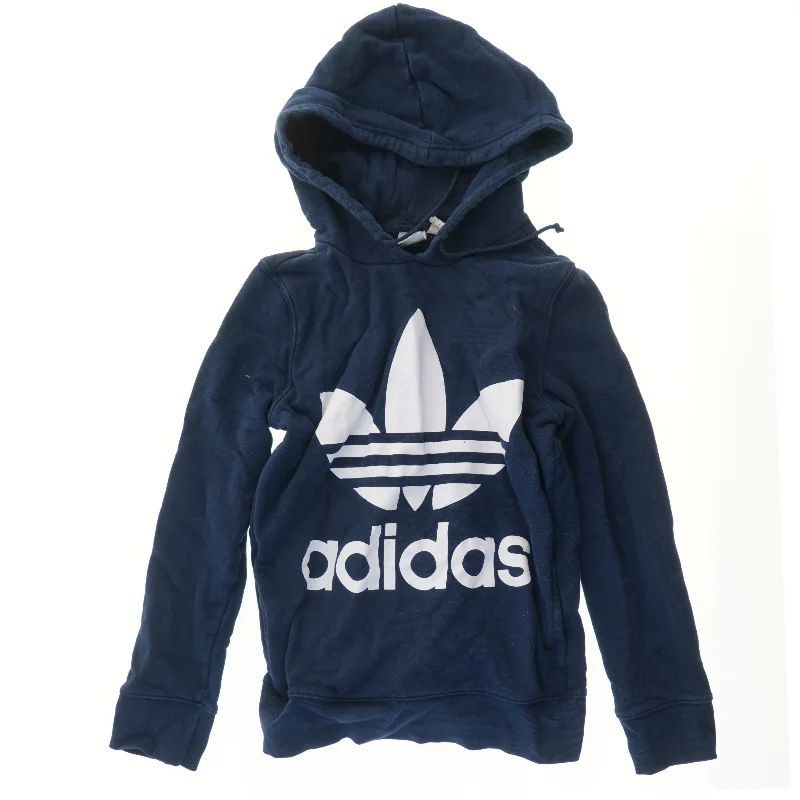 Blå hættetrøje med logo fra Adidas (str. 152)