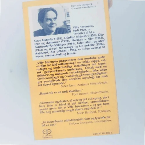 Ragnarok - En Gudefortælling af Villy Sørensen (Bog)