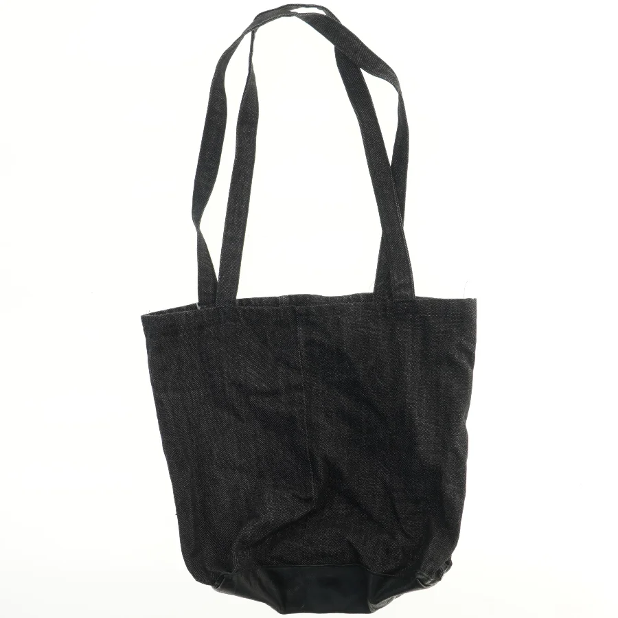 Sort denim tote taske (str. 41x39 cm)
