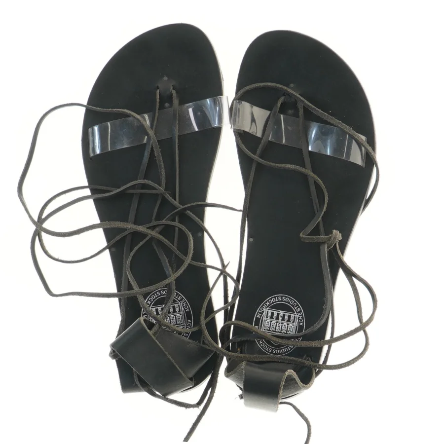 Sort snøresandal str. 39 (str. 39 )