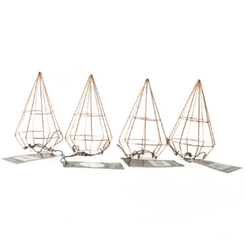 Dekorative kobber lysestager fra Bloomingville, 4 stykker fra Bloomingville (str. 12 cm. 4 styk)