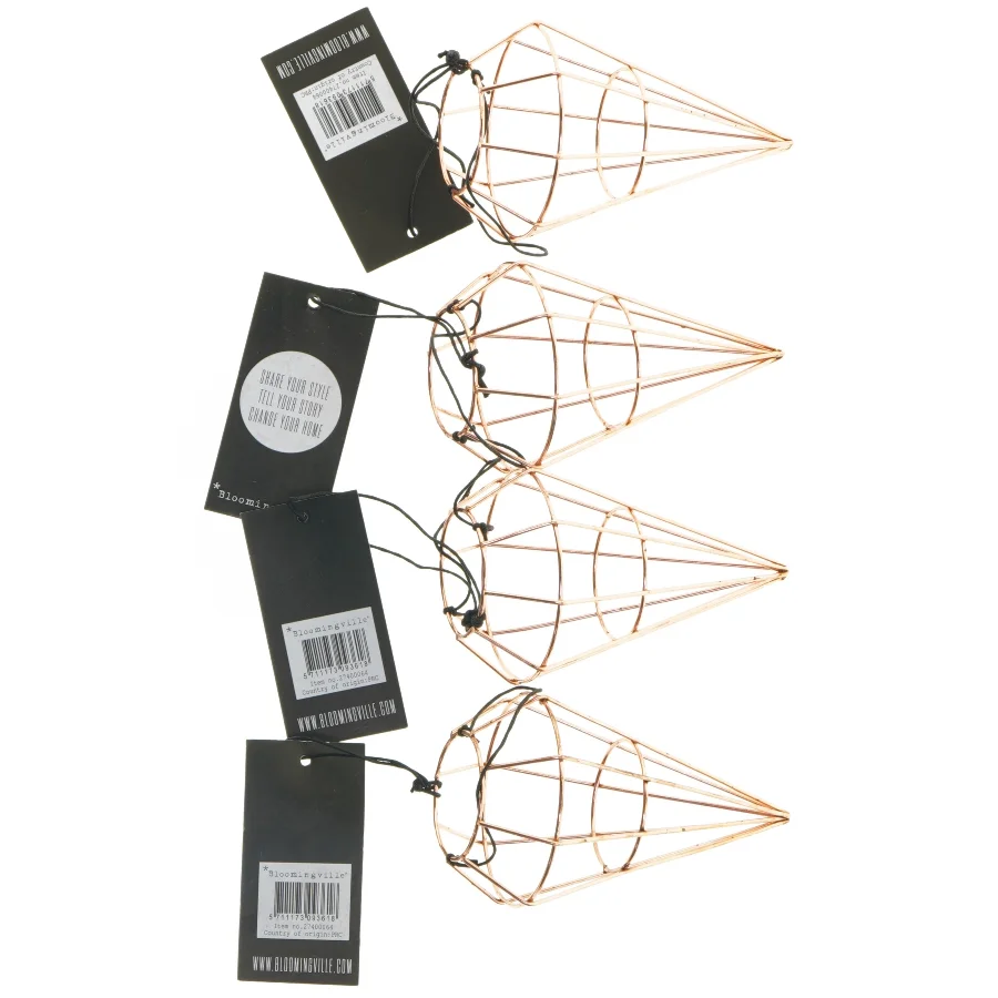 Dekorative kobber lysestager fra Bloomingville, 4 stykker fra Bloomingville (str. 12 cm. 4 styk)