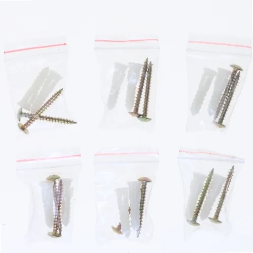 Skruer med rawlplugs 4 cm – 6 stk (str. 6 stk 4 cm)