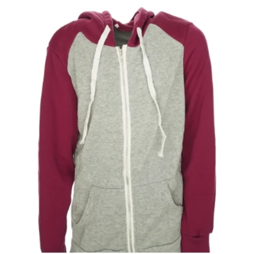 Hættetrøje med lynlås og lommer (str. XL)