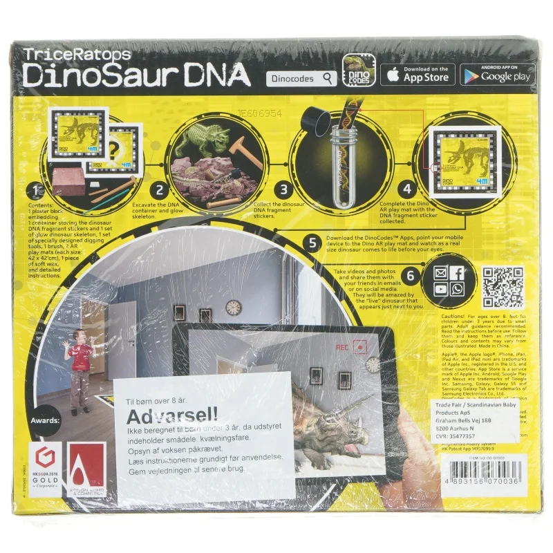 Dinosaur DNA Kit Triceratops fra 4M (str. 24x22 cm)