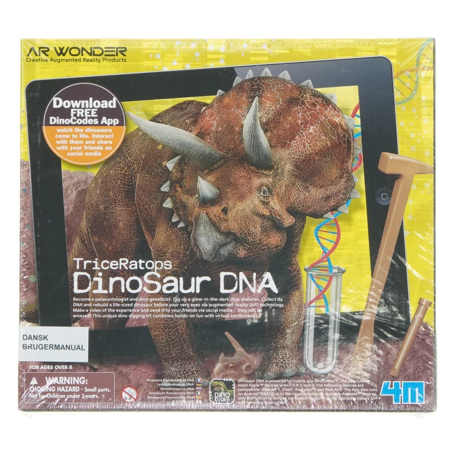 Dinosaur DNA Kit Triceratops fra 4M (str. 24x22 cm)