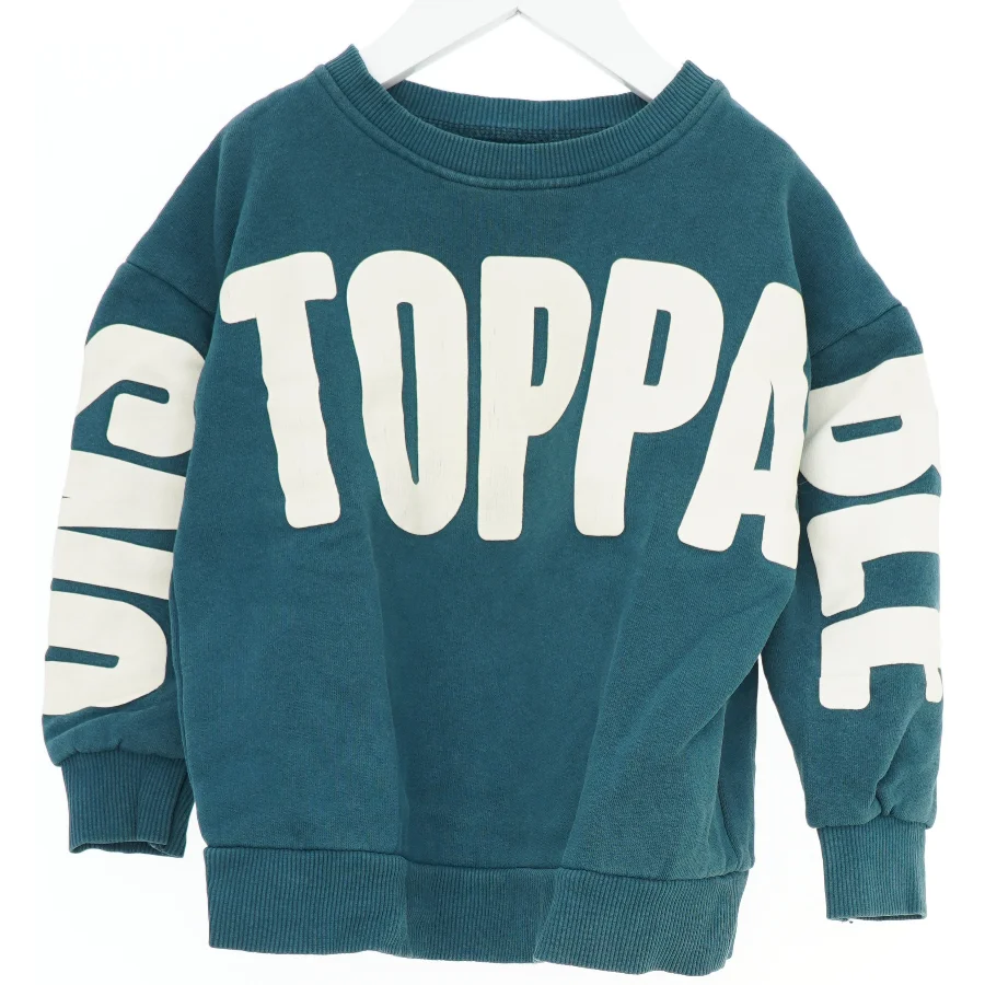Blå sweatshirt med print fra Zara (str. 116)