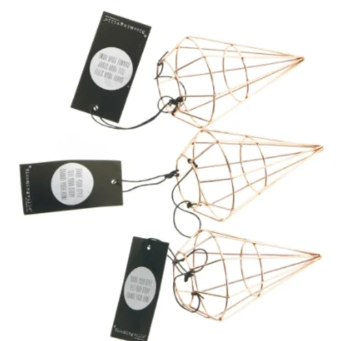 Kobberfarvede lysestager fra Bloomingville (str. 12 cm. 3 styk)