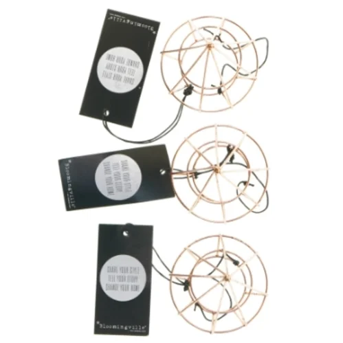 Kobberfarvede lysestager fra Bloomingville (str. 12 cm. 3 styk)