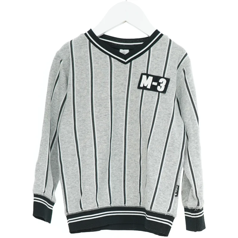 Sweatshirt med striber og tryk fra Molo (str. 110)