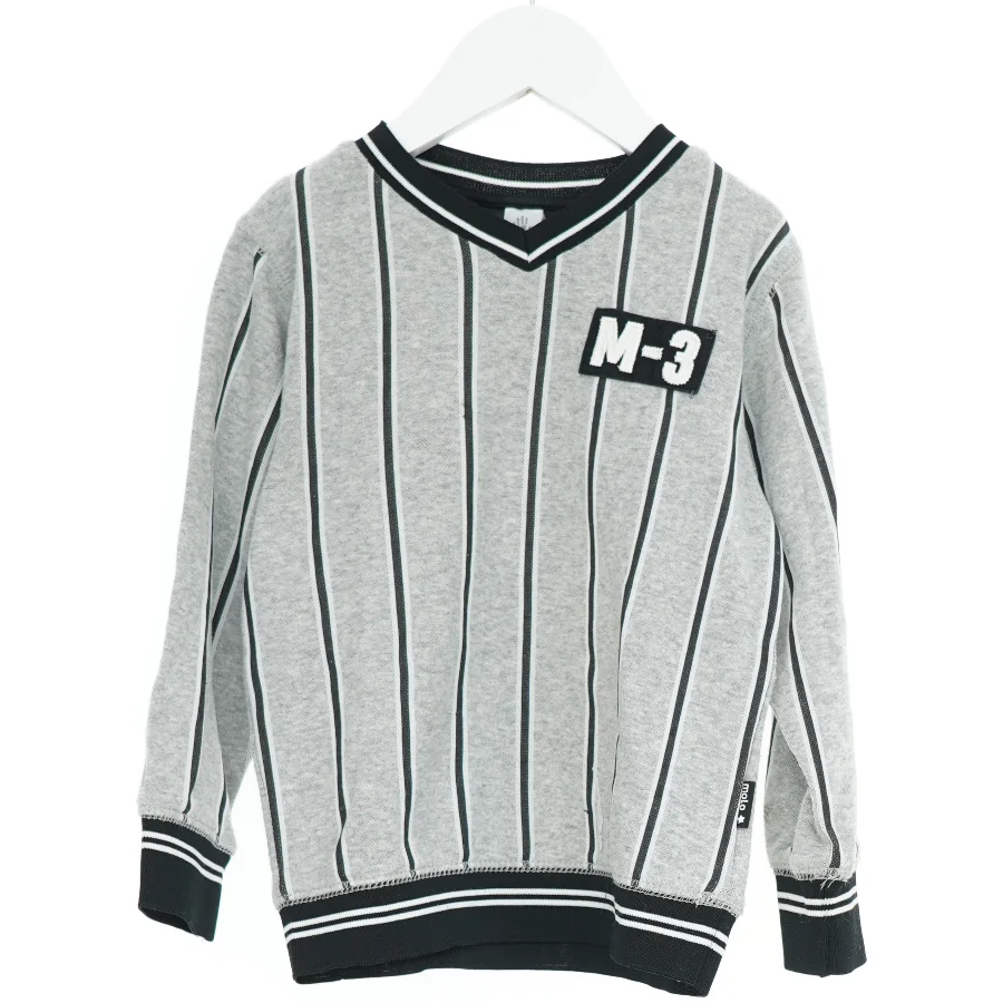 Sweatshirt med striber og tryk fra Molo (str. 110)