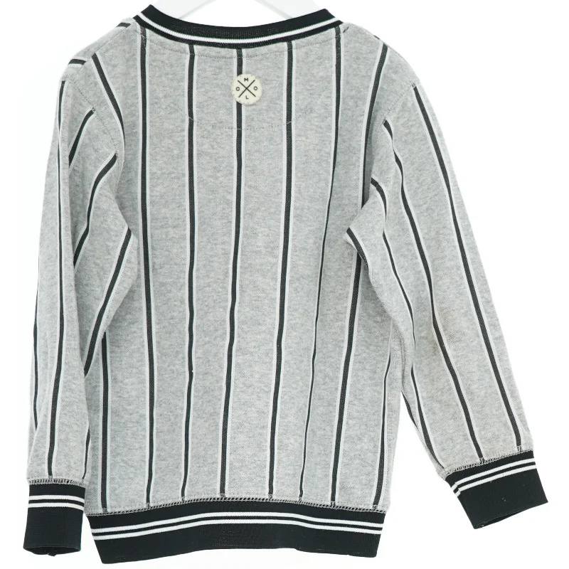 Sweatshirt med striber og tryk fra Molo (str. 110)