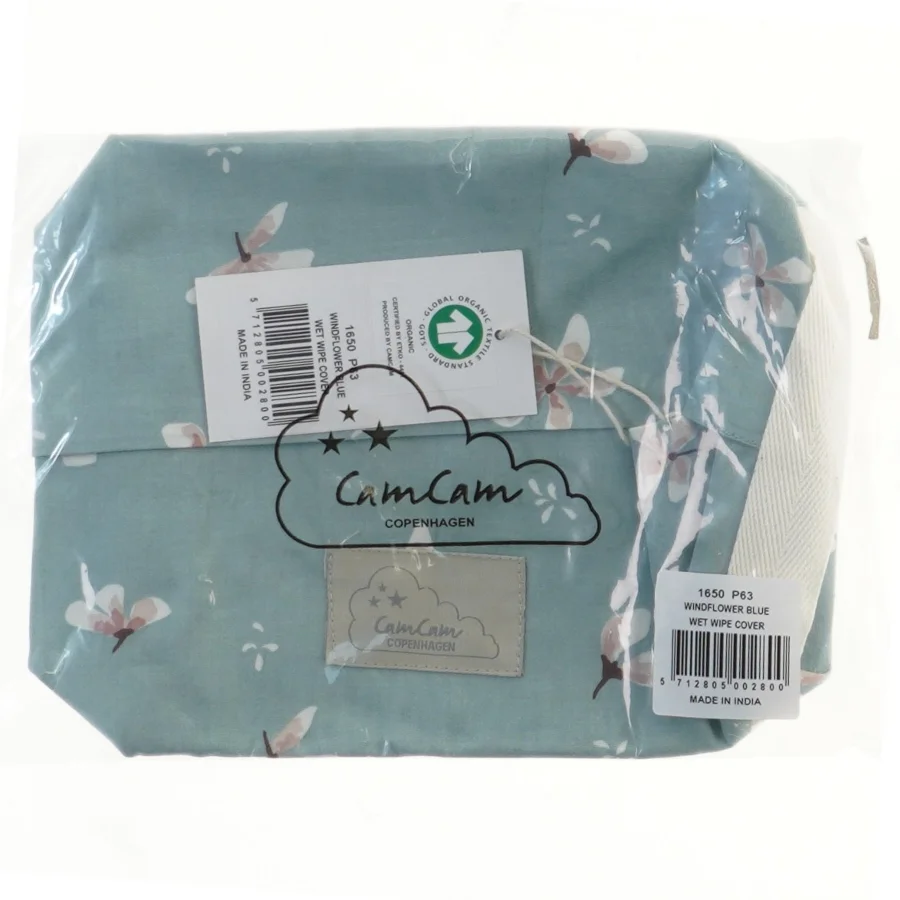 Cam Cam Copenhagen vådservietcover Windflower Blue 22x17,5 cm fra CamCam (str. 22x17,5 cm)