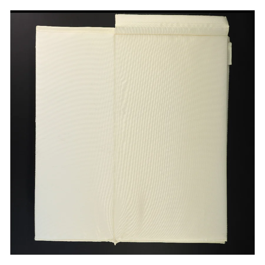 Hvid stofopbevaringsboks til sko (str. 35 x 23 x 16 cm)